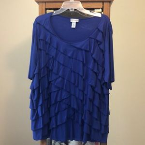 Catherine’s 2X (22-24) royal ruffled top